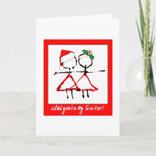 Carte de Noël de soeur (Devant)