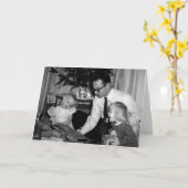 Carte de Noël de sœurs vintage (Fleur jaune)