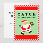 Carte de Noël de softball (Devant / Derrière)