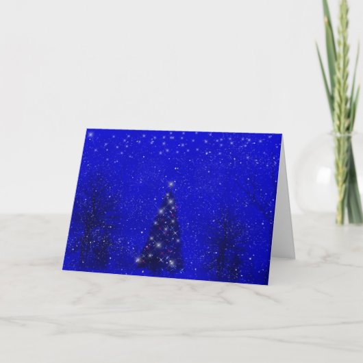 Carte de Noël de soirée d'hiver (Devant)