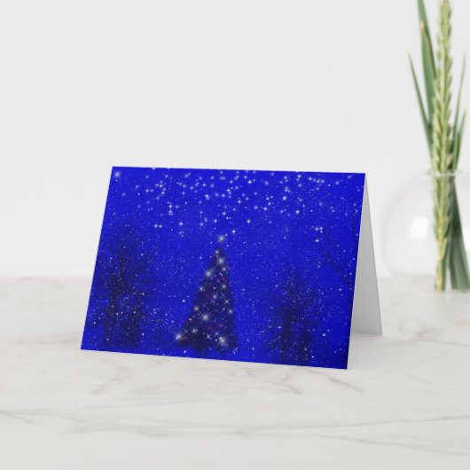 Carte de Noël de soirée d'hiver (Devant)