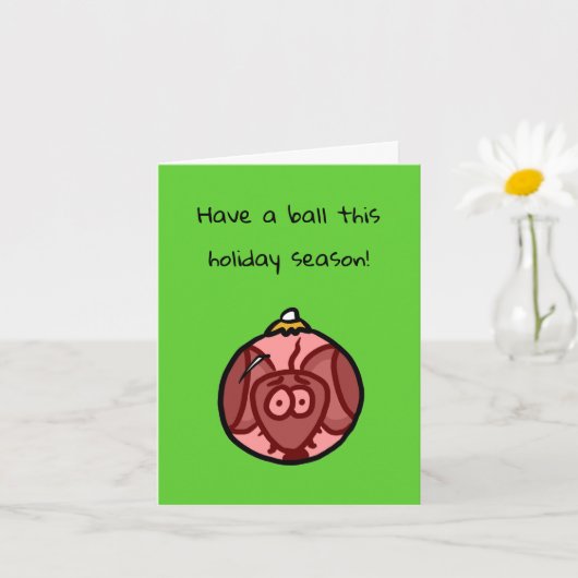 Carte de Noël de souris d'ornement avec Miki la so (Petite plante)