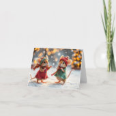 Carte de Noël de souris mignonnes (Devant)