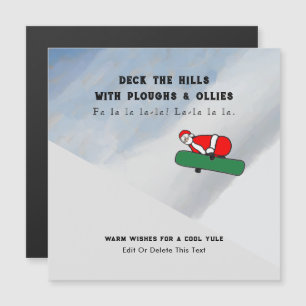 Carte de Noël de station de ski de snowboard
