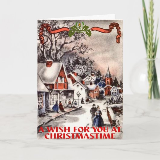 Carte de Noël de style ancien (Devant)