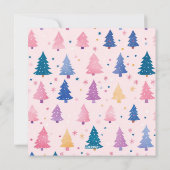 Carte de Noël de style dessin animé avec des sapin (Dos)