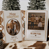 Carte de Noël de style occidental | Imprimée ou nu