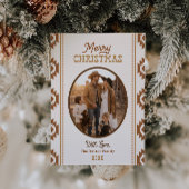 Carte de Noël de style occidental | Imprimée ou nu