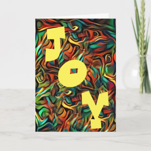 Carte de Noël de style rétro Jazzy Joy
