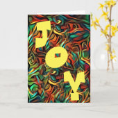 Carte de Noël de style rétro Jazzy Joy (Fleur jaune)