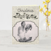 Carte de Noël de style vintage (Fleur jaune)