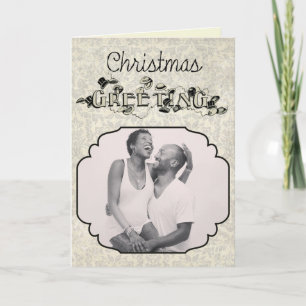 Carte de Noël de style vintage