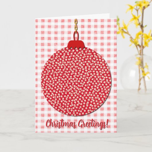 Carte de Noël de style Vintage (Fleur jaune)