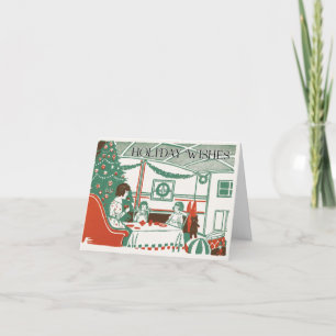 Carte de Noël de style vintage