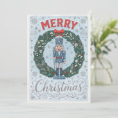 Carte de Noël de style vintage festive (Debout devant)