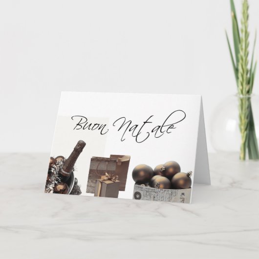 Carte de noël de style vintage italien (Devant)