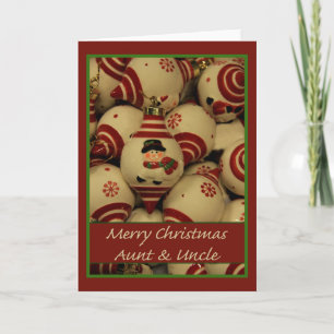 carte de Noël de tante & oncle Merry