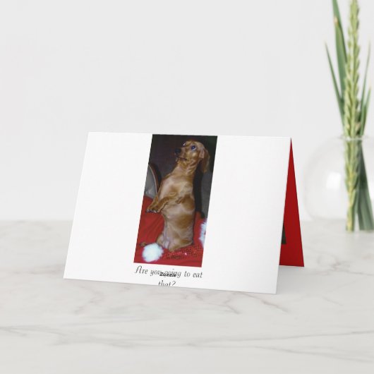 Carte de Noël de teckel (Dos)