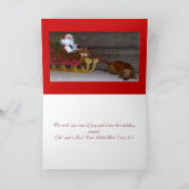 Carte de Noël de teckel (Intérieur)