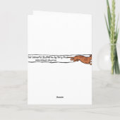 Carte de Noël de teckel de Weindeer (Dos)