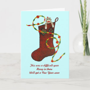 Carte de Noël de temps difficile