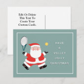 Carte de Noël de tennis (Devant / Derrière)