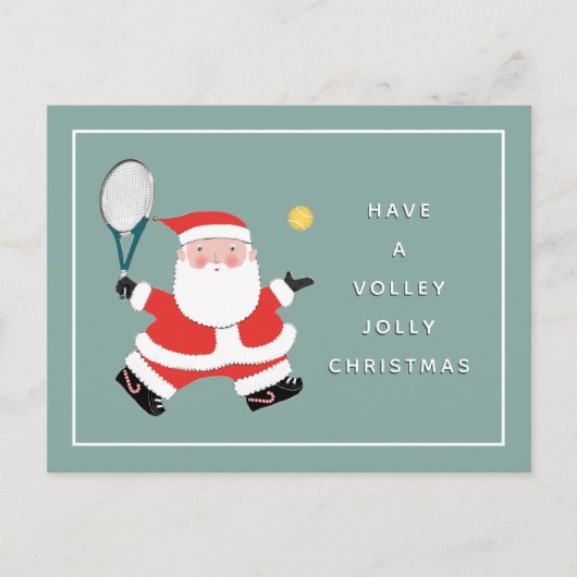 Carte de Noël de tennis (Devant)
