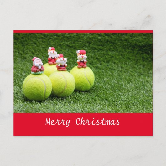Carte de Noël de tennis (Devant)