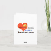 Carte de Noël de tennis Bonhomme de neige (Dos)