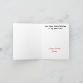 Carte de Noël de tennis Bonhomme de neige (Intérieur)