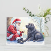 Carte de Noël de Terre-Neuve (Debout devant)