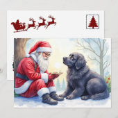 Carte de Noël de Terre-Neuve (Devant / Derrière)