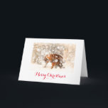 Carte de noël de Tiger<br><div class="desc">Des tigres qui jouent dans la neige d'hiver vous souhaitent un joyeux Noël</div>