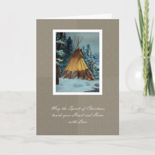 Carte de Noël de /Tipi de carte de peinture de