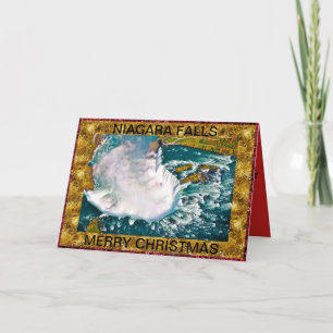 Carte de Noël de tir d'air de chutes du Niagara
