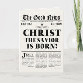 Carte de Noël de titre de journal (Devant)