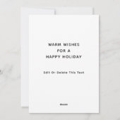 Carte de Noël de tricot de vacances (Dos)