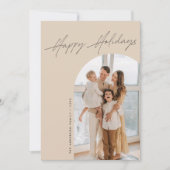 Carte de Noël de vacances à l'arche bronzée (Devant)