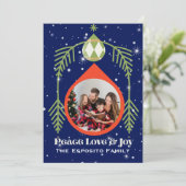 Carte de Noël de vacances avec Charme d'Antan (Debout devant)