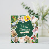 Carte de Noël de vacances avec collage de 12 photo (Debout devant)