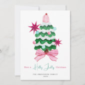 Carte de Noël de vacances d'arbre de photo de Noël (Devant)