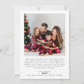 Carte de Noël de vacances d'arbre de photo de Noël (Dos)