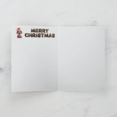 Carte de Noël de vacances de Caniche Mignon (Intérieur)