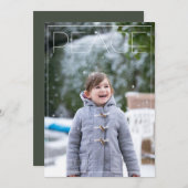 Carte de Noël de vacances de Paix simple (Devant / Derrière)