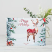 Carte de Noël de vacances de renne (Debout devant)