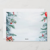 Carte de Noël de vacances de renne (Dos)