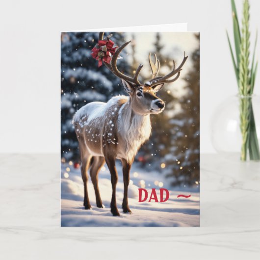 CARTE DE NOËL DE VACANCES DEER-PAPA (Devant)
