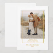 Carte de Noël de vacances en or Collage photo Joye (Devant / Derrière)