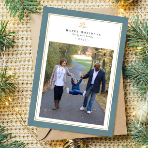 Carte de Noël de vacances heureuse en famille