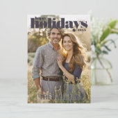 Carte de Noël de vacances modernes (Debout devant)